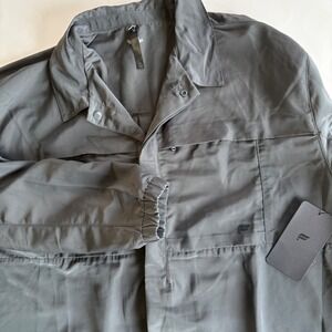 Fabletics Men's XXL Outpost Jacket Onyx Gray Water‎ Resistant Button Front NEW